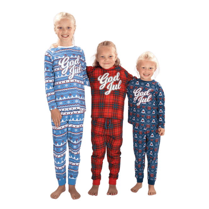 Hovedbilde Julepysjamas, God Jul Barn Rød
