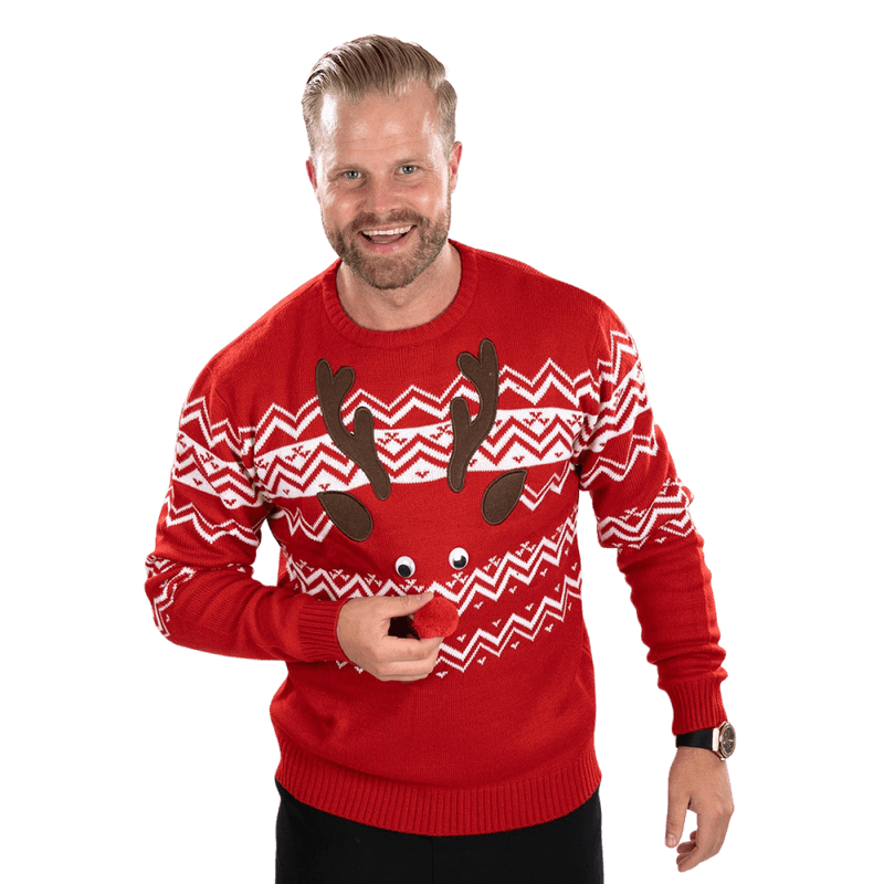 Julegenser, Unisex, Reinsdyr med nese