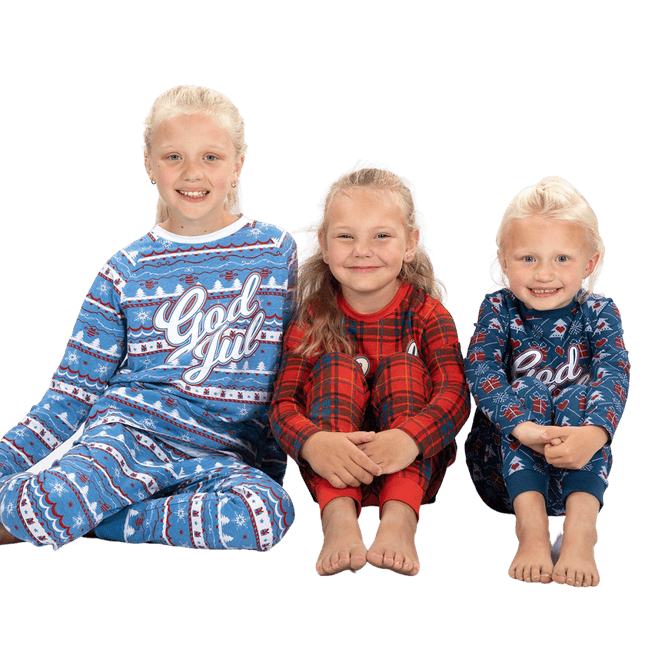 Hovedbilde Julepysjamas, God Jul Barn Blå